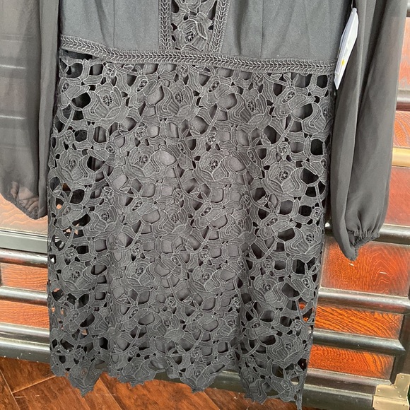 NWT KENSIE Black LACE DRESS medium new with tags RETAILS $198 - Picture 3 of 10